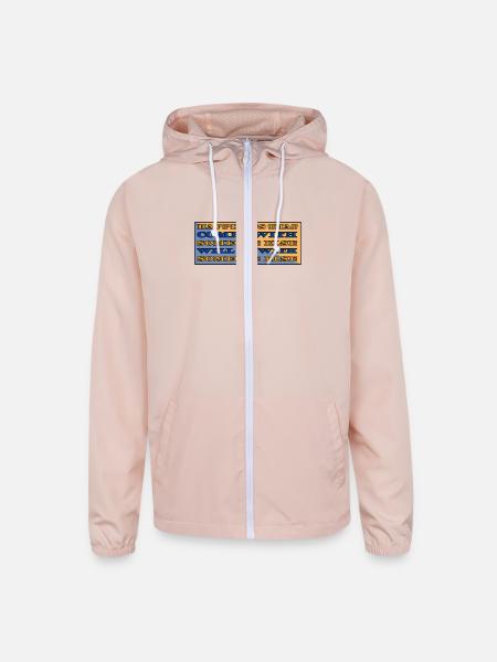 HAPPINESS - Unisex Lightweight Windbreaker Jacket - blush pink