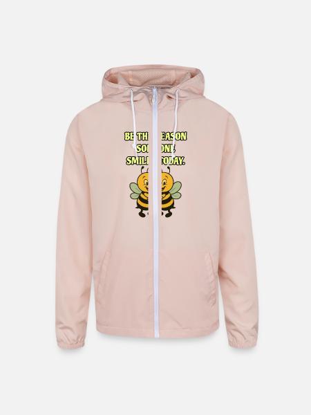Bee The Reason - Unisex Lightweight Windbreaker Jacket - blush pink 