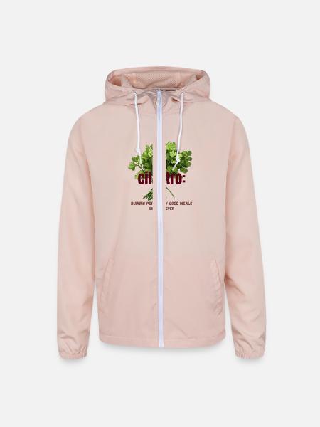 Cilantro – Ruining Perfectly Good Meals - Unisex Lightweight Windbreaker Jacket - blush pink  - Front