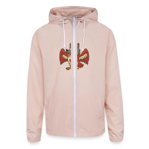 Maple-Mad Wolfbird – Quirky Canadian Creature - Unisex Lightweight Windbreaker Jacket