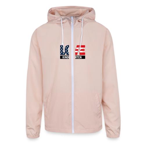 Love Kindergarten Patriotic Graduation - Unisex Lightweight Windbreaker Jacket