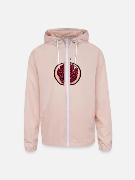 pomegranate - Unisex Lightweight Windbreaker Jacket - blush pink