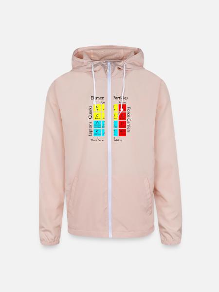 Elementary Particles - Unisex Lightweight Windbreaker Jacket - blush pink  - Front
