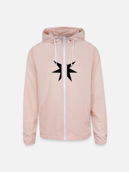 7 pointed star - Unisex Lightweight Windbreaker Jacket - blush pink  - Front