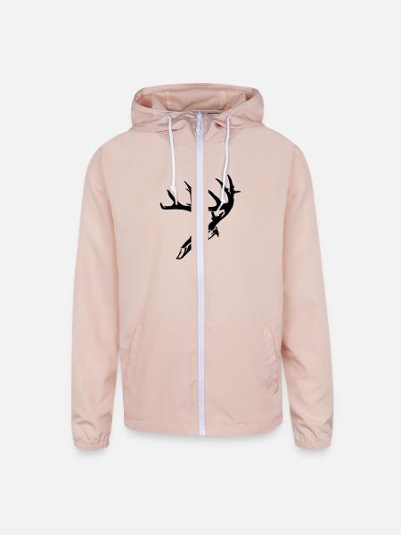 Deer Skull - Unisex Lightweight Windbreaker Jacket - blush pink 