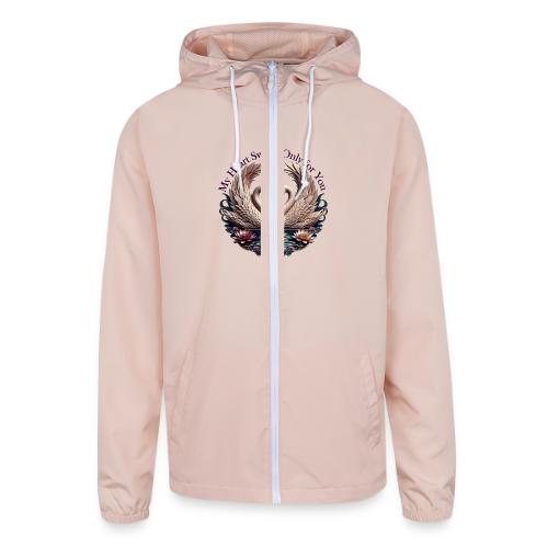 My Heart Swims Only for You Swan Heart T-Shirt - Unisex Lightweight Windbreaker Jacket