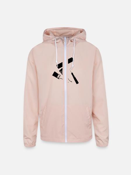 paint roller - Unisex Lightweight Windbreaker Jacket - blush pink