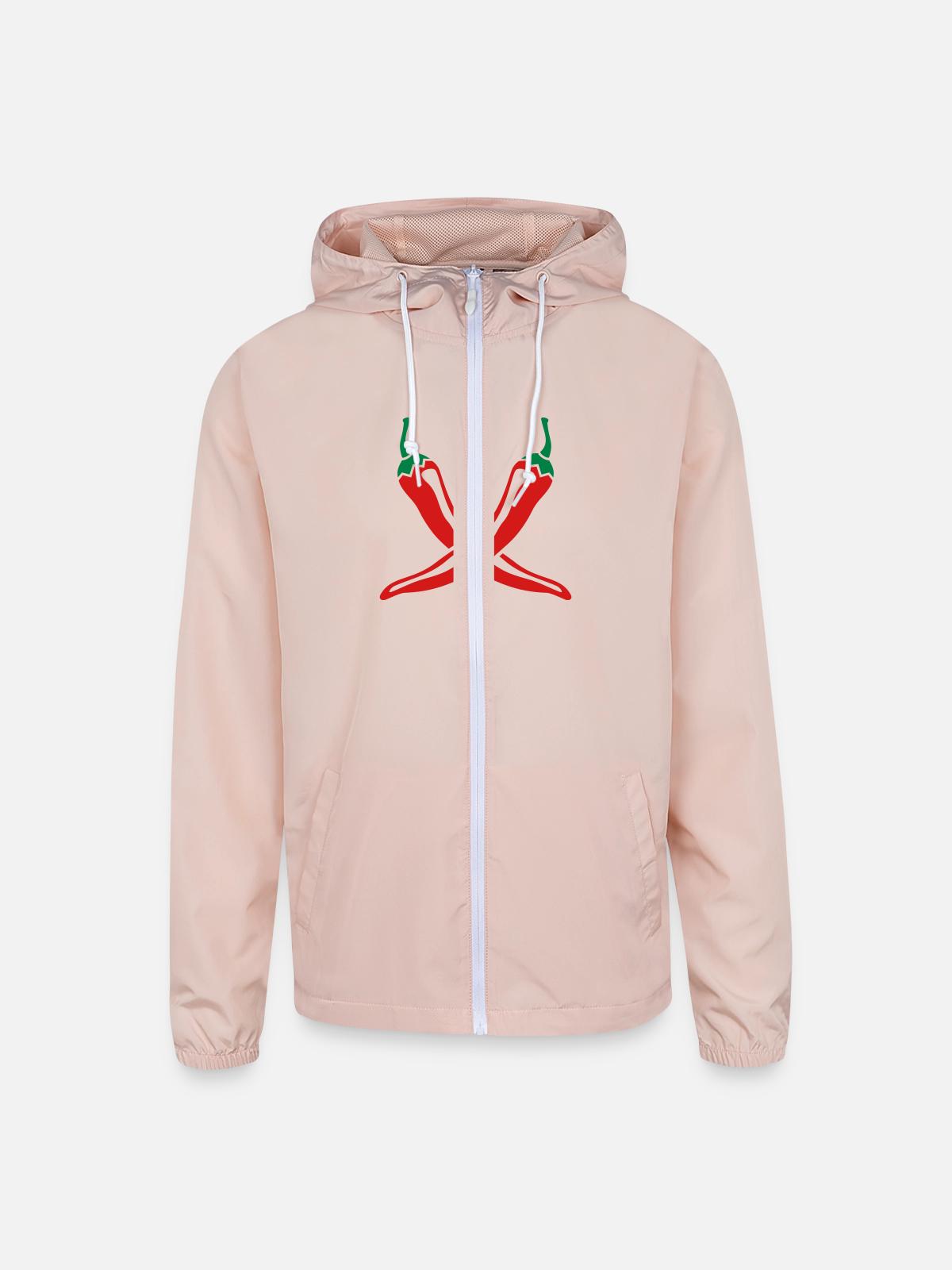 Chillies - Unisex Lightweight Windbreaker Jacket - blush pink - Front