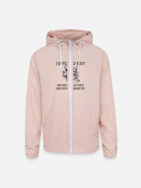 What Does It Feel Like To Be So Weak Mere Words - Unisex Lightweight Windbreaker Jacket - blush pink  - Front