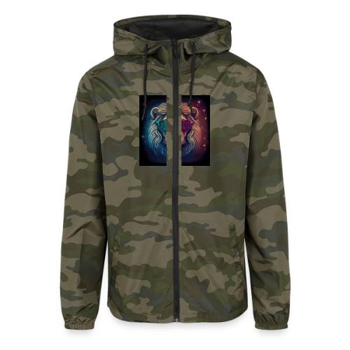 Jesus Lion of Judah wearing love glasses - Unisex Lightweight Windbreaker Jacket