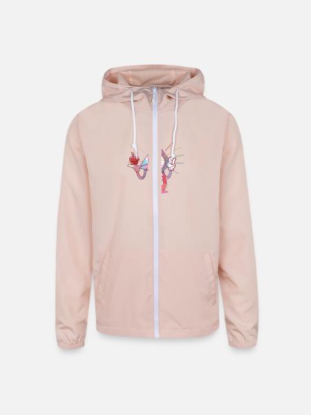 Dark Side Floyd of the Pink Moon - Unisex Lightweight Windbreaker Jacket - blush pink  - Front