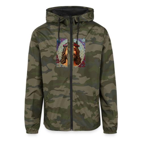 happy mosaic jesus - Unisex Lightweight Windbreaker Jacket