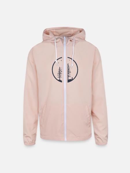 Nature Black and white - Unisex Lightweight Windbreaker Jacket - blush pink