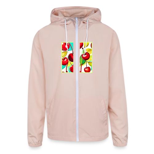 Vibrant Cherry Pattern - Unisex Lightweight Windbreaker Jacket