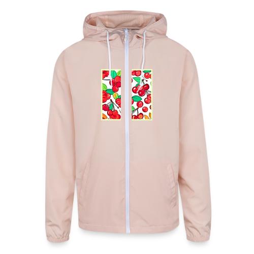 Cherry Pattern Design - Unisex Lightweight Windbreaker Jacket