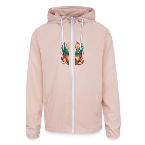 Phoenix Rising Mythical Fire Bird Fantasy Design - Unisex Lightweight Windbreaker Jacket