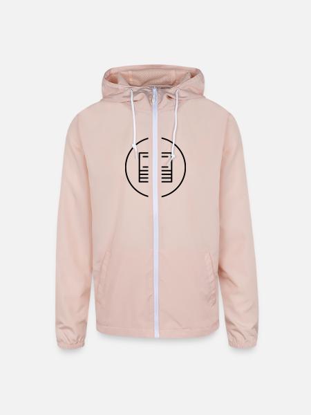 money - Unisex Lightweight Windbreaker Jacket - blush pink  - Front