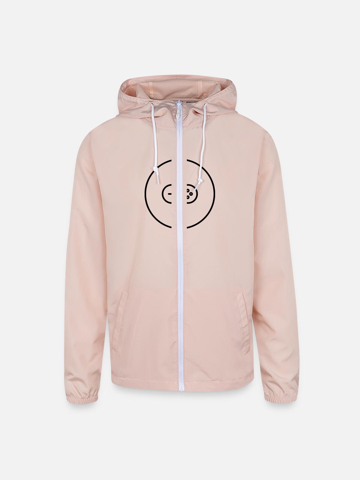 (140) - Unisex Lightweight Windbreaker Jacket - blush pink - Front