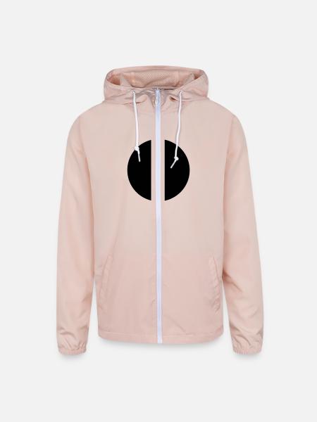 point-Circle - Unisex Lightweight Windbreaker Jacket - blush pink  - Front