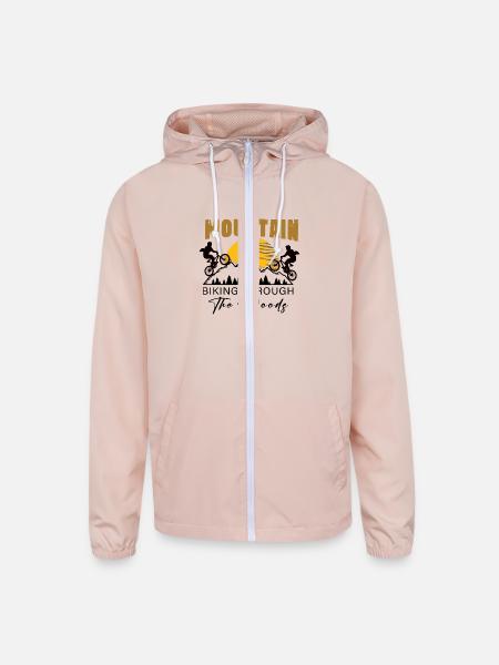 VTT à travers les bois - Unisex Lightweight Windbreaker Jacket - blush pink  - Front