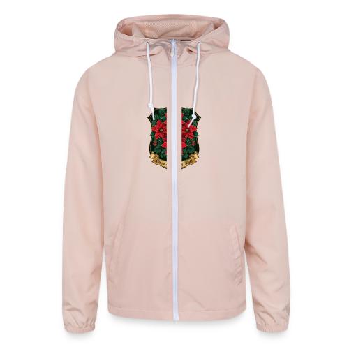 Poinsettia Crest T-Shirt - Unisex Lightweight Windbreaker Jacket