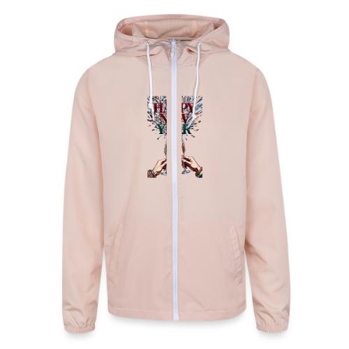 Toasting Hands T-Shirt Confetti Shower Premium - Unisex Lightweight Windbreaker Jacket