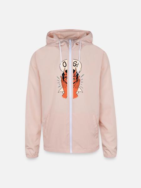 OMG Satan - Unisex Lightweight Windbreaker Jacket - blush pink