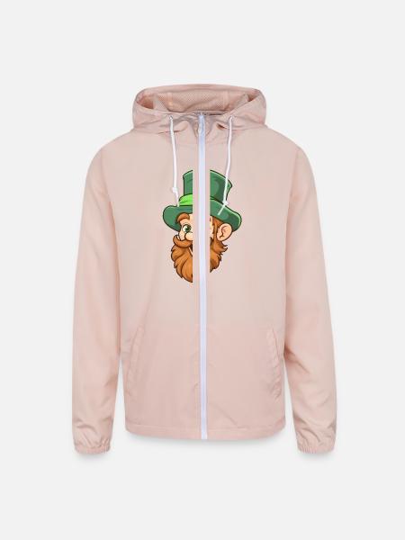 Saint Patrick - Unisex Lightweight Windbreaker Jacket - blush pink  - Front