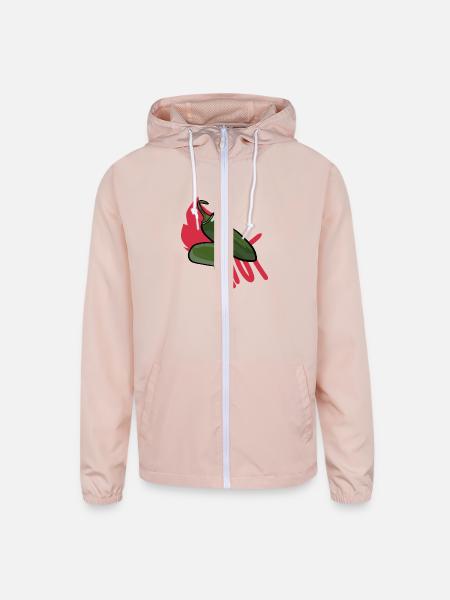 Jalapeño - Unisex Lightweight Windbreaker Jacket - blush pink  - Front