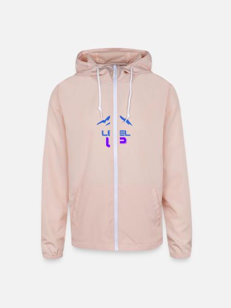 Level up - Unisex Lightweight Windbreaker Jacket - blush pink 