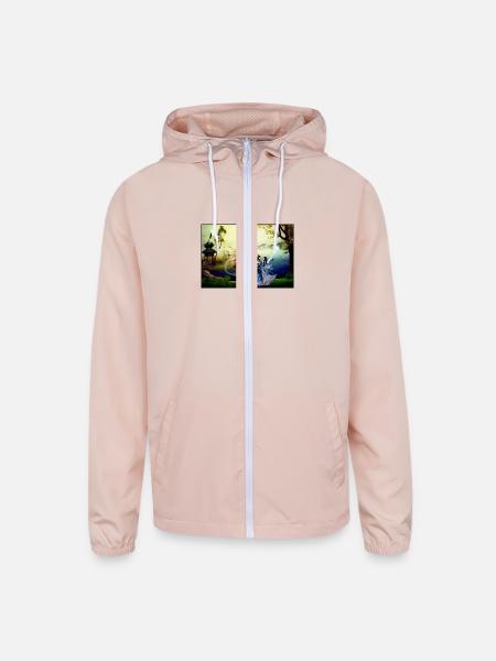 Meeting passionate - Unisex Lightweight Windbreaker Jacket - blush pink