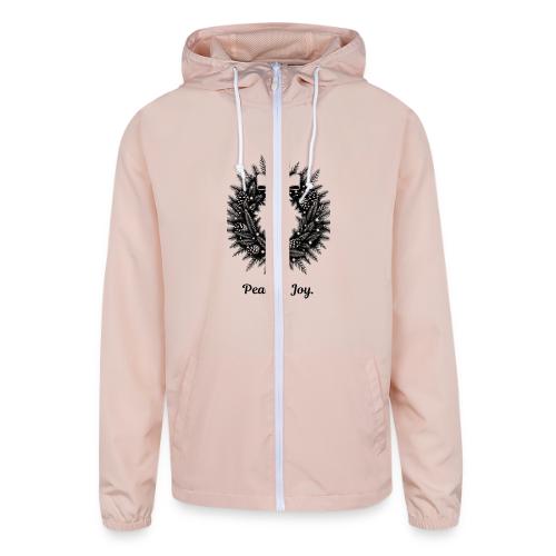 Peace & Joy T-Shirt | Minimalist Elegant Christmas - Unisex Lightweight Windbreaker Jacket
