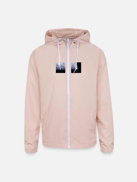 Icy Planet - Unisex Lightweight Windbreaker Jacket - blush pink  - Front