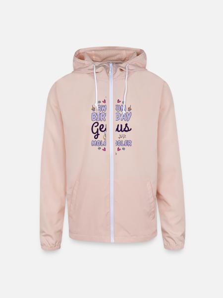 Science Theme Birthday Party Chemistry Scientist - Unisex Lightweight Windbreaker Jacket - blush pink  - Front