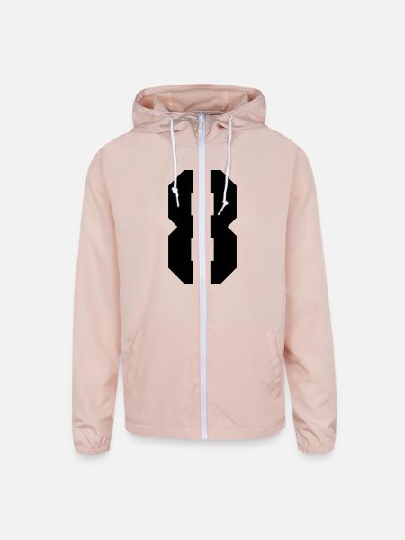 8 - Unisex Lightweight Windbreaker Jacket - blush pink