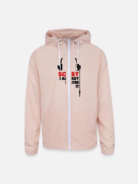sorry_i_already_played_it_3 - Unisex Lightweight Windbreaker Jacket - blush pink 