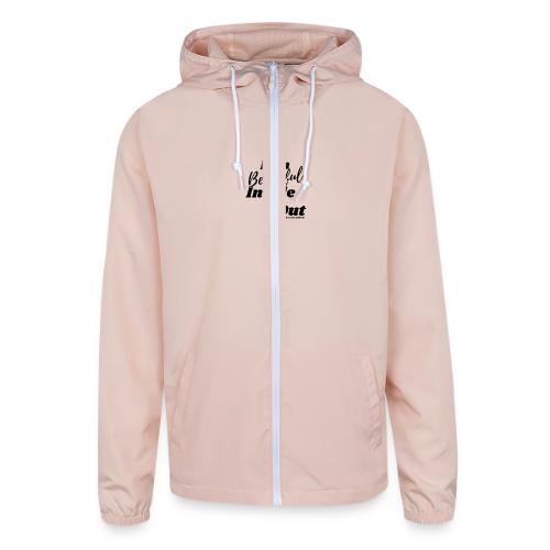 I am Beautiful - Inside and Out | Black Type - Unisex Lightweight Windbreaker Jacket