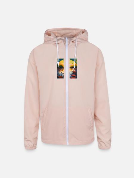 Sunset is here - Unisex Lightweight Windbreaker Jacket - blush pink