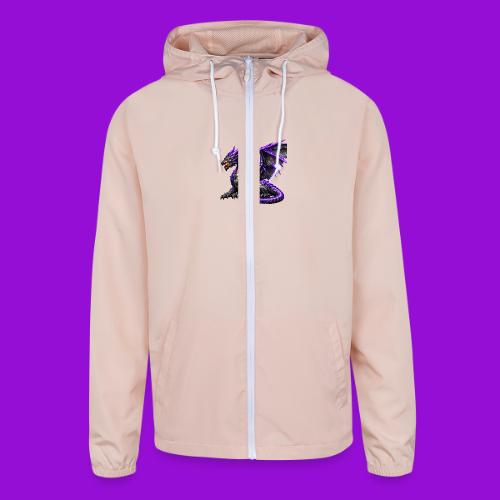 Neon Dragon at Rest - Unisex Lightweight Windbreaker Jacket