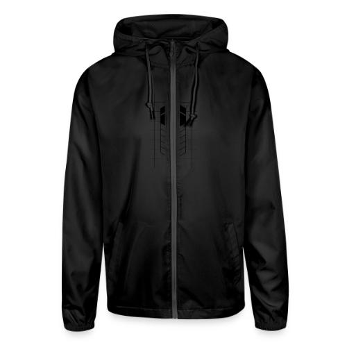Tech Steve Bkack V-Groved Collection - Unisex Lightweight Windbreaker Jacket