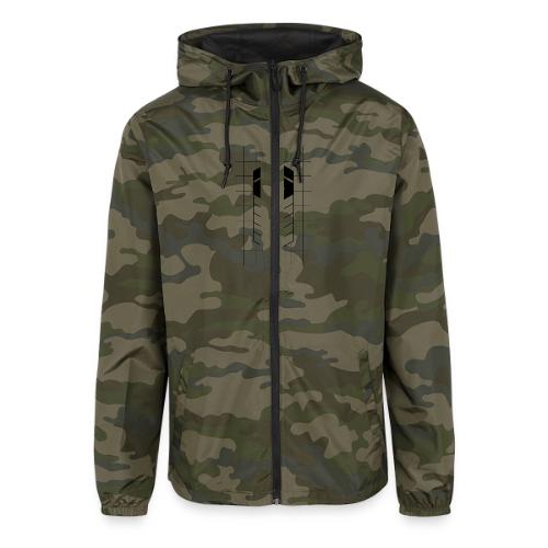 Tech Steve Bkack V-Groved Collection - Unisex Lightweight Windbreaker Jacket