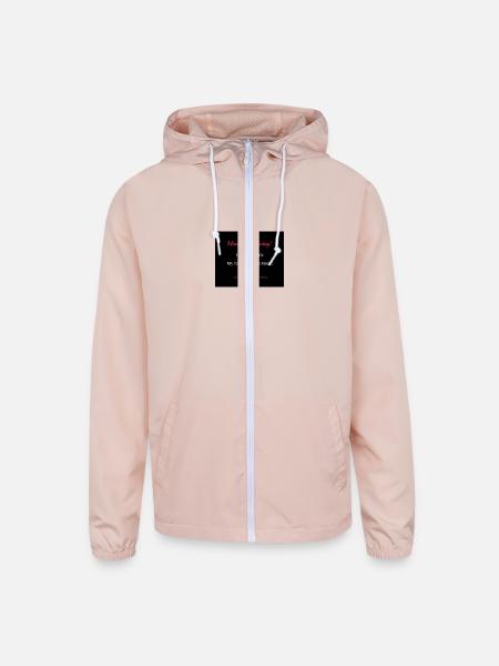 LOVE LIFE MANTRA - Unisex Lightweight Windbreaker Jacket - blush pink  - Front