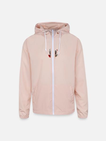 Red rose - Unisex Lightweight Windbreaker Jacket - blush pink