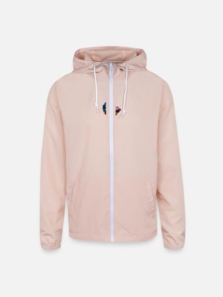My world my place in my family - Unisex Lightweight Windbreaker Jacket - blush pink  - Front