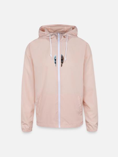 Personalized Family Vacation Product–Customise - Unisex Lightweight Windbreaker Jacket - blush pink  - Front