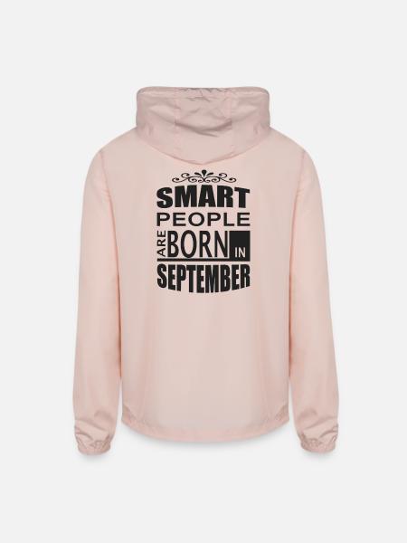 born in september - Unisex Lightweight Windbreaker Jacket - blush pink