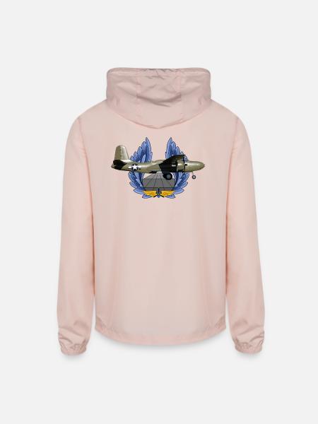 A-20 Havoc - Unisex Lightweight Windbreaker Jacket - blush pink  - Back