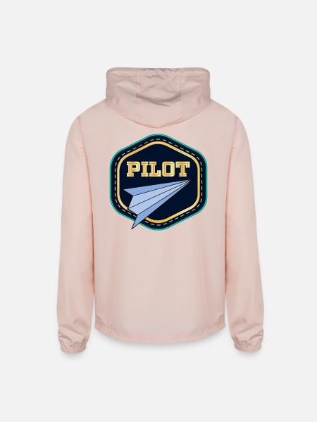 PILOT PAPER AIRPLANE - Unisex Lightweight Windbreaker Jacket - blush pink  - Back