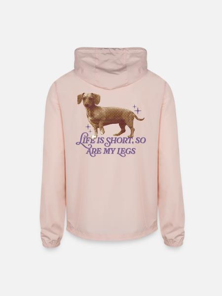 Life Is Short  - Unisex Lightweight Windbreaker Jacket - blush pink 