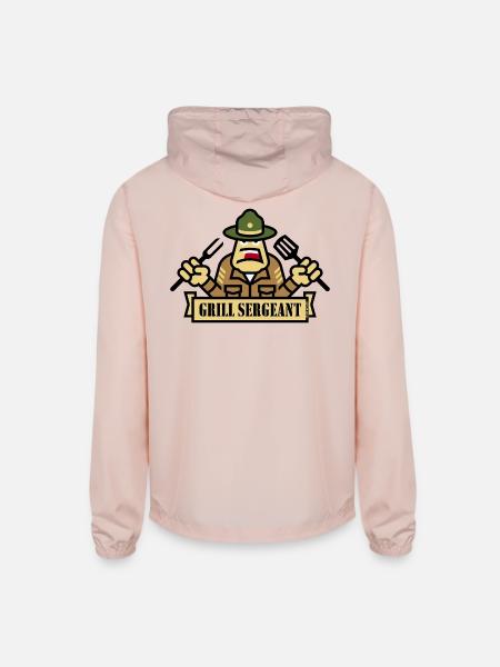 Grill Sergeant (Grilling / BBQ / Barbecue) - Unisex Lightweight Windbreaker Jacket - blush pink